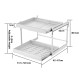 2-Tier Adjustable Under Sink Pull-Out Organizer Sliding Metal Storage Drawer Rack for Kitchen Bathroom Cabinet 2-Tier Adjustable Under Sink Pull-Out Organizer Sliding Metal Storage Drawer Rack for Kitchen Bathroom Cabinet